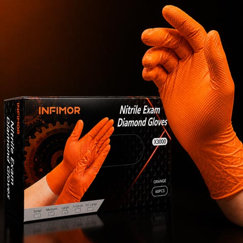 Rękawice nitrylowe orange